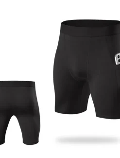 Men's Athletic Shorts Compression Shorts Running Shorts Gym Shorts Going out Weekend Breathable Quick Dry High Elasticity Elastic Waist with Phone Pocket Plain Short Gymnatics Activewear Wine Red