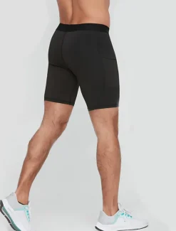 Men's Athletic Shorts Compression Shorts Running Shorts Gym Shorts Going out Weekend Breathable Quick Dry High Elasticity Elastic Waist with Phone Pocket Plain Short Gymnatics Activewear Wine Red