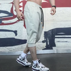 Men's Athletic Shorts Running Shorts Capri Pants Pocket Plain Comfort Breathable Fitness Running Gym Sports Athleisure Black Royal Blue