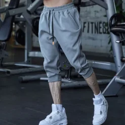 Men's Athletic Shorts Running Shorts Capri Pants Pocket Plain Comfort Breathable Fitness Running Gym Sports Athleisure Black Royal Blue