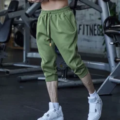 Men's Athletic Shorts Running Shorts Capri Pants Pocket Plain Comfort Breathable Fitness Running Gym Sports Athleisure Black Royal Blue