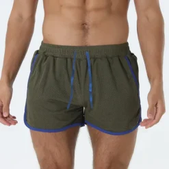 Men's Athletic Shorts Shorts Running Shorts Gym Shorts Mesh Shorts Pocket Drawstring Elastic Waist Patchwork Comfort Short Sports Outdoor Daily Going out Fashion Casual Black White Micro-elastic