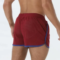 Men's Athletic Shorts Shorts Running Shorts Gym Shorts Mesh Shorts Pocket Drawstring Elastic Waist Patchwork Comfort Short Sports Outdoor Daily Going out Fashion Casual Black White Micro-elastic