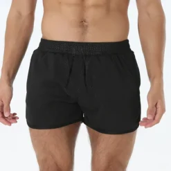 Men's Athletic Shorts Shorts Running Shorts Gym Shorts Mesh Shorts Pocket Drawstring Elastic Waist Patchwork Comfort Short Sports Outdoor Daily Going out Fashion Casual Black White Micro-elastic