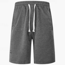 Men's Athletic Shorts Sweat Shorts Shorts Summer Shorts Pocket Drawstring Elastic Waist Plain Comfort Breathable Short Outdoor Sports Classic Casual Black Army Green