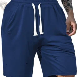 Men's Athletic Shorts Sweat Shorts Shorts Summer Shorts Pocket Drawstring Elastic Waist Plain Comfort Breathable Short Outdoor Sports Classic Casual Black Army Green