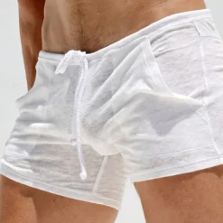 Men's Athletic Shorts Sweat Shorts Shorts Summer Shorts Pocket Elastic Waist Drawstring Plain Comfort Breathable Short Outdoor Sports Classic Casual Beige