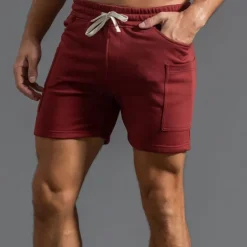 Men's Athletic Shorts Sweat Shorts Shorts Summer Shorts Pocket Drawstring Elastic Waist Plain Comfort Breathable Short Outdoor Sports Classic Casual Black White