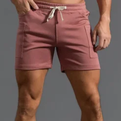 Men's Athletic Shorts Sweat Shorts Shorts Summer Shorts Pocket Drawstring Elastic Waist Plain Comfort Breathable Short Outdoor Sports Classic Casual Black White