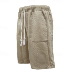 Men's Athletic Shorts Sweat Shorts Shorts Summer Shorts Pocket Drawstring Elastic Waist Plain Comfort Breathable Knee Length Outdoor Sports Classic Casual Black White