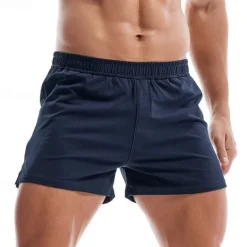 Men's Athletic Shorts Sweat Shorts Shorts Summer Shorts Pocket Elastic Waist Plain Comfort Breathable Short Outdoor Sports Classic Casual Black White