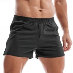 Men's Athletic Shorts Sweat Shorts Shorts Summer Shorts Pocket Elastic Waist Plain Comfort Breathable Short Outdoor Sports Classic Casual Black White