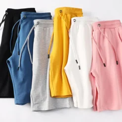 Men's Athletic Shorts Sweat Shorts Terry Shorts Pocket Drawstring Elastic Waist Plain Comfort Outdoor Daily Going out Fashion Streetwear Black White