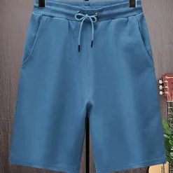 Men's Athletic Shorts Sweat Shorts Terry Shorts Pocket Drawstring Elastic Waist Plain Comfort Outdoor Daily Going out Fashion Streetwear Black White