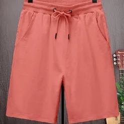 Men's Athletic Shorts Sweat Shorts Terry Shorts Pocket Drawstring Elastic Waist Plain Comfort Outdoor Daily Going out Fashion Streetwear Black White