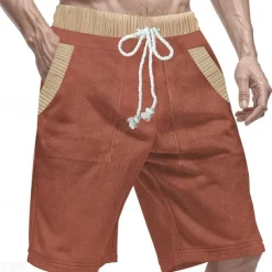 Men's Athletic Shorts Sweat Shorts Shorts Summer Shorts Pocket Drawstring Elastic Waist Color Block Comfort Breathable Short Outdoor Sports Classic Casual Black Blue