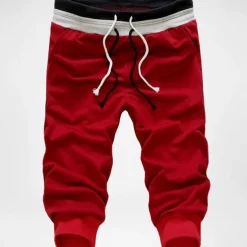 Men's Athletic Shorts Sweatpants Capri Pants Drawstring Color Block Comfort Breathable Casual Daily Streetwear Sports Fashion Black White Micro-elastic