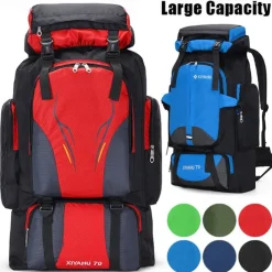 Men's Backpack Functional Backpack Tactical Backpack Outdoor Camping & Hiking Traveling Color Block Oxford Cloth Large Capacity Waterproof Breathable Zipper 202 black 201 dark blue 202 military green