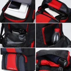 Men's Backpack Functional Backpack Tactical Backpack Outdoor Camping & Hiking Traveling Color Block Oxford Cloth Large Capacity Waterproof Breathable Zipper 202 black 201 dark blue 202 military green