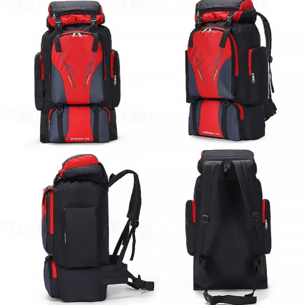 Men's Backpack Functional Backpack Tactical Backpack Outdoor Camping & Hiking Traveling Color Block Oxford Cloth Large Capacity Waterproof Breathable Zipper 202 black 201 dark blue 202 military green