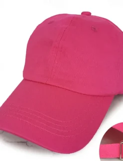 Men's Baseball Cap Black White Cotton Streetwear Stylish Casual Daily Outdoor clothing Holiday Plain Sunscreen