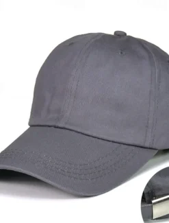 Men's Baseball Cap Black White Cotton Streetwear Stylish Casual Daily Outdoor clothing Holiday Plain Sunscreen