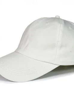 Men's Baseball Cap Black White Cotton Streetwear Stylish Casual Daily Outdoor clothing Holiday Plain Sunscreen