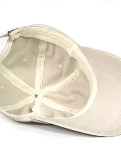 Men's Baseball Cap Black White Cotton Streetwear Stylish Casual Daily Outdoor clothing Holiday Plain Sunscreen