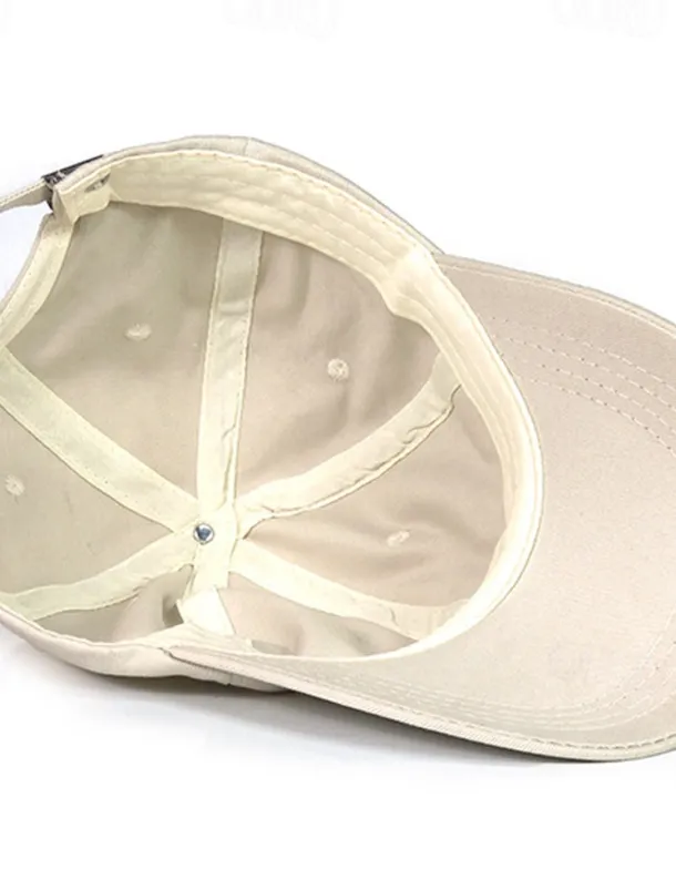 Men's Baseball Cap Black White Cotton Streetwear Stylish Casual Daily Outdoor clothing Holiday Plain Sunscreen