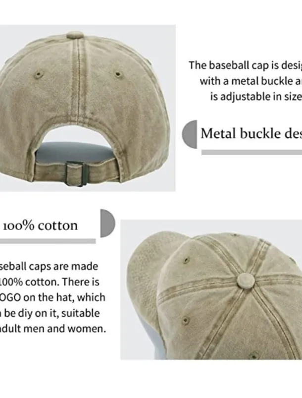 Men's Baseball Cap Black Yellow Cotton Streetwear Stylish Casual Daily Outdoor clothing Holiday Plain Sunscreen