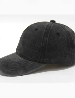 Men's Baseball Cap Black Yellow Cotton Streetwear Stylish Casual Daily Outdoor clothing Holiday Plain Sunscreen