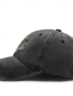 Men's Baseball Cap Sun Hat Trucker Hat Black Navy Blue Polyester Embroidered Fashion Casual Street Daily Anchor Adjustable Sunscreen Breathable