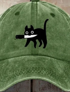 Men's Baseball Cap Sun Hat Trucker Hat Black Orange Cotton Adjustable Fashion Halloween Festival Graphic Pattern Casual / Daily