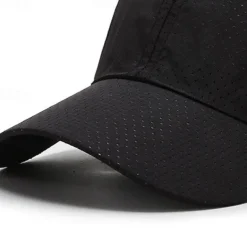 Men's Baseball Cap Sun Hat Trucker Hat White khaki Polyester Fashion Casual Street Daily Plain Adjustable Sunscreen Breathable