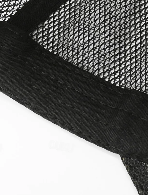 Men's Baseball Cap Sun Hat Trucker Hat Black Navy Blue Polyester Mesh Fashion Casual Street Daily Plain Adjustable Sunscreen Breathable