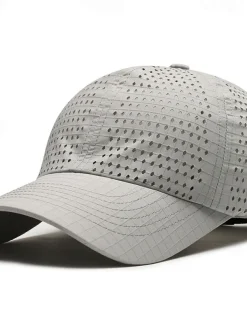 Men's Baseball Cap Sun Hat Trucker Hat Black White Polyester Fashion Casual Street Daily Plain Adjustable Sunscreen Breathable