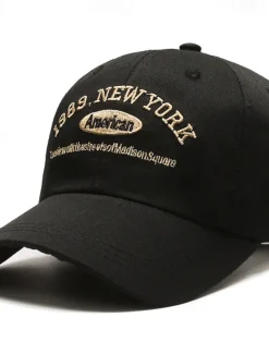 Men's Baseball Cap Sun Hat Trucker Hat Black Navy Blue Polyester / Cotton Blend Embroidered Fashion Casual Street Daily Letter Adjustable Sunscreen Breathable