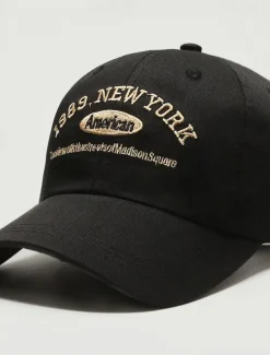 Men's Baseball Cap Sun Hat Trucker Hat Black Navy Blue Polyester / Cotton Blend Embroidered Fashion Casual Street Daily Letter Adjustable Sunscreen Breathable