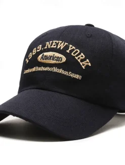 Men's Baseball Cap Sun Hat Trucker Hat Black Navy Blue Polyester / Cotton Blend Embroidered Fashion Casual Street Daily Letter Adjustable Sunscreen Breathable