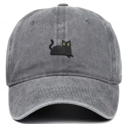 Men's Baseball Cap Sun Hat Trucker Hat White Dark Green Polyester Fashion Casual Street Daily Cat Adjustable Sunscreen Breathable