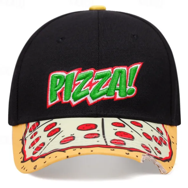 Men's Baseball Cap Sun Hat Trucker Hat Black Gray Cotton Embroidered Fashion Casual Street Daily Pizza Adjustable Sunscreen Breathable