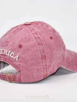 Men's Baseball Cap Sun Hat Trucker Hat Black Yellow Cotton Embroidered Fashion Casual Street Daily American US Flag Adjustable Sunscreen Breathable