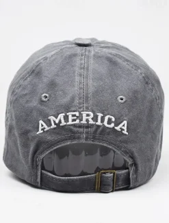 Men's Baseball Cap Sun Hat Trucker Hat Black Yellow Cotton Embroidered Fashion Casual Street Daily American US Flag Adjustable Sunscreen Breathable
