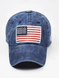 Men's Baseball Cap Sun Hat Trucker Hat Black Yellow Cotton Embroidered Fashion Casual Street Daily American US Flag Adjustable Sunscreen Breathable