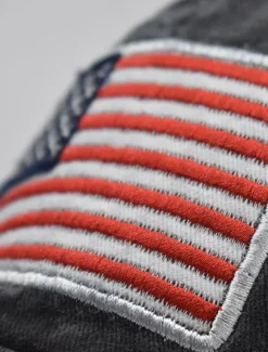 Men's Baseball Cap Sun Hat Trucker Hat Black Yellow Cotton Embroidered Fashion Casual Street Daily American US Flag Adjustable Sunscreen Breathable