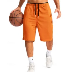 Men's Basketball Shorts Casual Shorts Mesh Shorts Athletic Short Pocket Drawstring Elastic Waist Plain Comfort Breathable Short Outdoor Vacation Sport Casual Black White