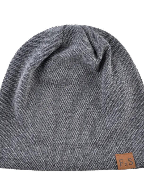 Men's Beanie Hat Black Red Cotton Pure Color Knitted Simple Outdoor Outdoor Street Daily Pure Color Windproof Warm Breathable