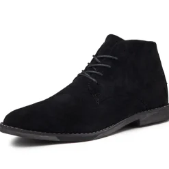 Men's Beige Faux Suede Lace-Up Desert Boots – Classic Chukka Style with Comfortable Rubber Sole for Casual Wear