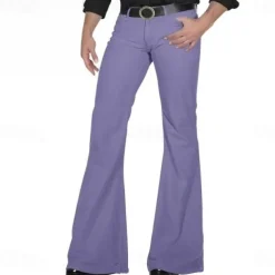 Mens Bell Bottom Jeans Flared Trousers Pants 70s Disco Outfits for Men Vintage Flared Jeans