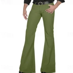 Mens Bell Bottom Jeans Flared Trousers Pants 70s Disco Outfits for Men Vintage Flared Jeans